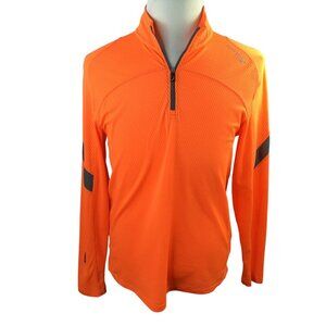 Saucony ViziPro Running Shirt Orange 1/4 Zip Size M NWOT Long Sleeve Cycling